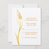 カスタマイズ可能な秋の結婚式返信カード 出欠カード (裏面)