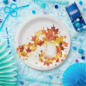 カスタマイズ可能な秋の葉 ペーパープレート (パーティー)