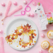 カスタマイズ可能な秋の葉 ペーパープレート (パーティー)