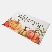 カスタマイズ可能な秋カボチャ歓迎秋秋 ドアマット (アングル)