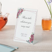 カスタマイズ可能な秋バラバスルーム記号 台座サイン (インサイチュ)