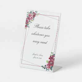 カスタマイズ可能な秋バラバスルーム記号 台座サイン