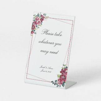 カスタマイズ可能な秋バラバスルーム記号 台座サイン