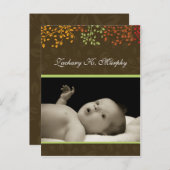 カスタマイズ可能な秋誕生発表テンプレート 案内ポストカード (正面/裏面)