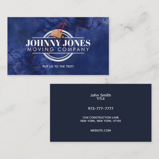 カスタマイズ可能な移動する会社の名刺 名刺 (正面/裏面)