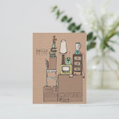 カスタマイズ可能な移動はがき 案内ポストカード (スタンド正面)