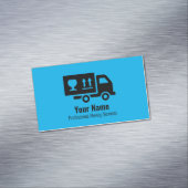 カスタマイズ可能な移動サービスのトラックブルー マグネット名刺 (インサイチュ)