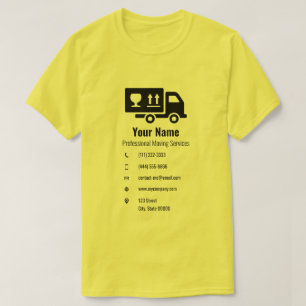 カスタマイズ可能な移動サービスのトラック黄色 Tシャツ