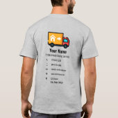 カスタマイズ可能な移動サービストラック Tシャツ (裏面)