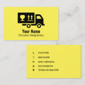 カスタマイズ可能な移動サービス黄色の名刺 名刺 (正面/裏面)