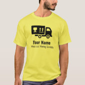 カスタマイズ可能な移動サービス黄色 Tシャツ (正面)
