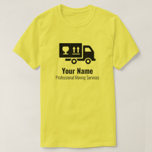 カスタマイズ可能な移動サービス黄色 Tシャツ