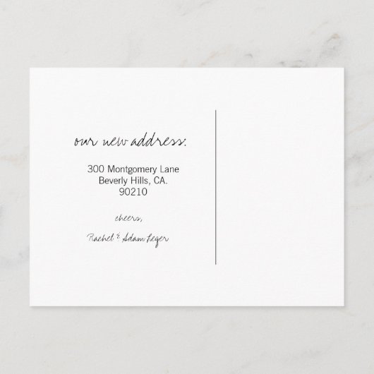 カスタマイズ可能な移動告知//ヴィンテージバード 案内ポストカード (裏面)