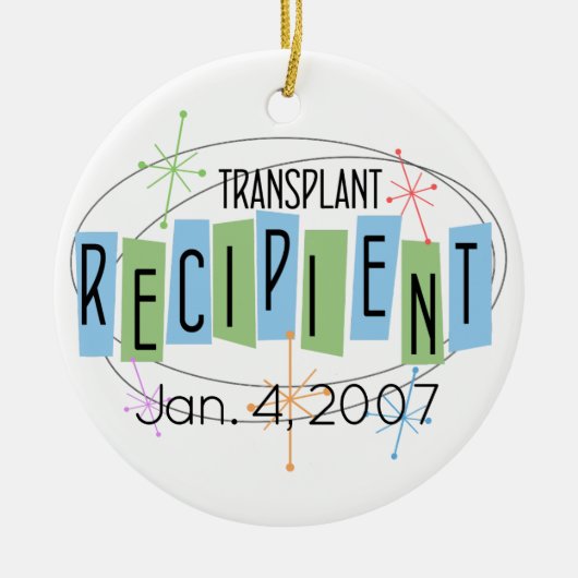 カスタマイズ可能な移植の受け手とカスタム写真 セラミックオーナメント (正面)