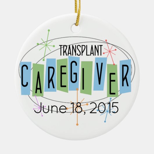 カスタマイズ可能な移植ケアカスタム者(写真付き) セラミックオーナメント (正面)