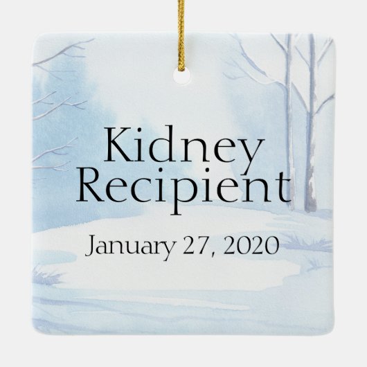 カスタマイズ可能な移植先クリスマスセラミ セラミックオーナメント (裏面)