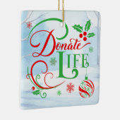 カスタマイズ可能な移植先クリスマス セラミックオーナメント (右)