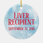 カスタマイズ可能な移植受領者 セラミックオーナメント (裏面)