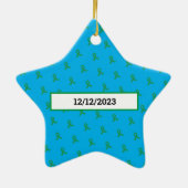 カスタマイズ可能な移植臓器寄贈スター セラミックオーナメント (裏面)