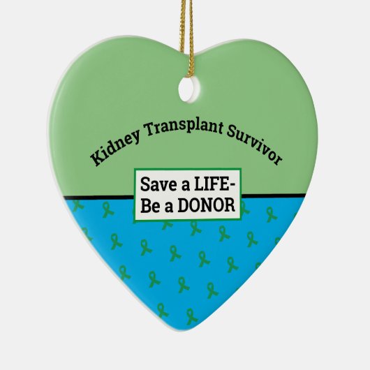 カスタマイズ可能な移植臓器提供 セラミックオーナメント (右)