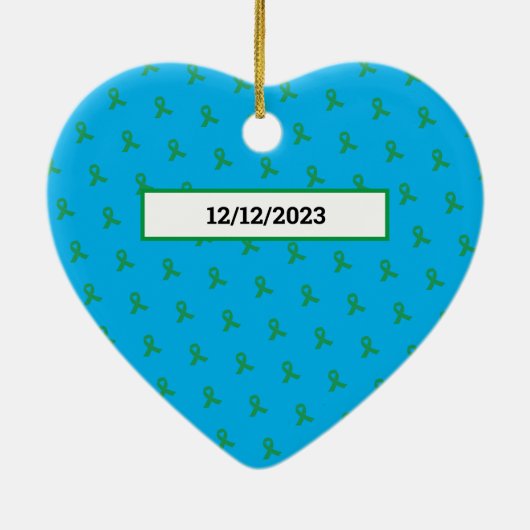 カスタマイズ可能な移植臓器提供 セラミックオーナメント (裏面)