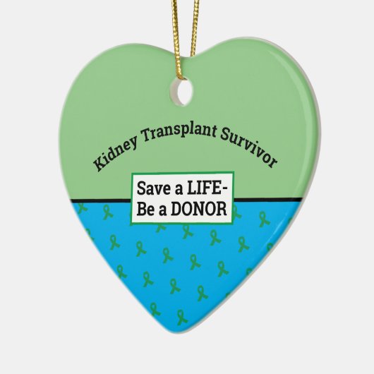 カスタマイズ可能な移植臓器提供 セラミックオーナメント (左)