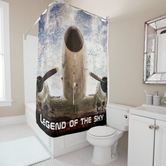 カスタマイズ可能な空の凡例 シャワーカーテン (インサイチュ)