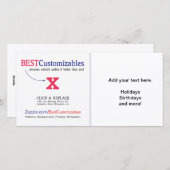 カスタマイズ可能な空白のギフトテンプレート シーズンカード (正面/裏面)