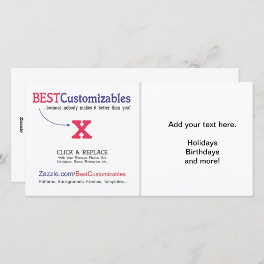 カスタマイズ可能な空白のギフトテンプレート シーズンカード (正面/裏面)