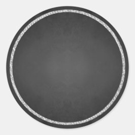 カスタマイズ可能な空白のフェイクChalkboardシール ラウンドシール