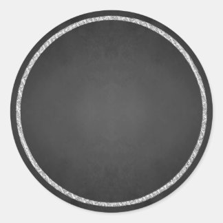 カスタマイズ可能な空白のフェイクChalkboardシール ラウンドシール