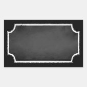 カスタマイズ可能な空白のフェイクChalkboardステッカーラベル 長方形シール (正面)