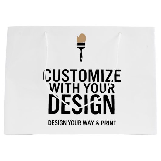 カスタマイズ可能な空白12x9" ビジネス コンパニー ラージペーパーバッグ (正面)