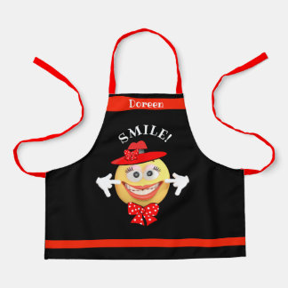 カスタマイズ可能な笑顔の絵文字チャイルド エプロン