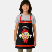カスタマイズ可能な笑顔の絵文字チャイルド エプロン (インサイチュ)