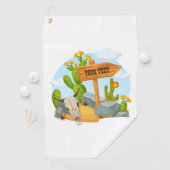 カスタマイズ可能な米国南西部の砂漠のシーン ゴルフタオル (インサイチュ)