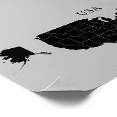 カスタマイズ可能な米国地図ポスター ポスター (角)