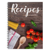 カスタマイズ可能な粗野なレシピノートブック ノートブック (正面)