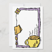 カスタマイズ可能な紅茶パーティー/午後のハイティー 招待状 (正面)