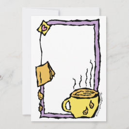 カスタマイズ可能な紅茶パーティー/午後のハイティー 招待状