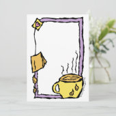 カスタマイズ可能な紅茶パーティー/午後のハイティー 招待状 (スタンド正面)