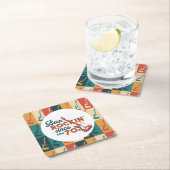 カスタマイズ可能な紙コースター以来ロッキング スクエアペーパーコースター (インサイチュ)