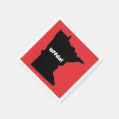 カスタマイズ可能な紙ナプキン、ミネソタ、ウフダ！ スタンダードカクテルナプキン (角)