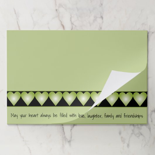 カスタマイズ可能な紙ランチョンマット ペーパーパッド (折り畳み)