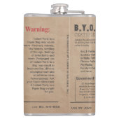 カスタマイズ可能な紙袋のパーティー フラスク (裏面)