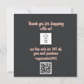 カスタマイズ可能な素晴らしいフローラありがとう割引 シーズンカード (裏面)