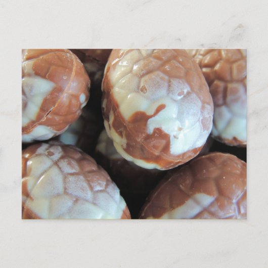 カスタマイズ可能な素晴らしいベルギーチョコレートイースターエッグ シーズンポストカード (正面)