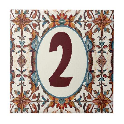 カスタマイズ可能な素晴らしい秋と青 タイル (正面)