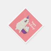 カスタマイズ可能な素晴らし誕生日ピレネー山犬 スタンダードカクテルナプキン (角)