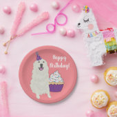 カスタマイズ可能な素晴らし誕生日ピレネー山犬 ペーパープレート (パーティー)